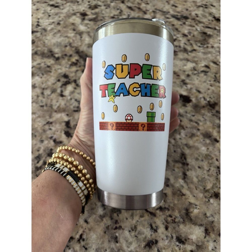 20 Ounce Lavender Super Teacher Tumbler. Brand New. 2806